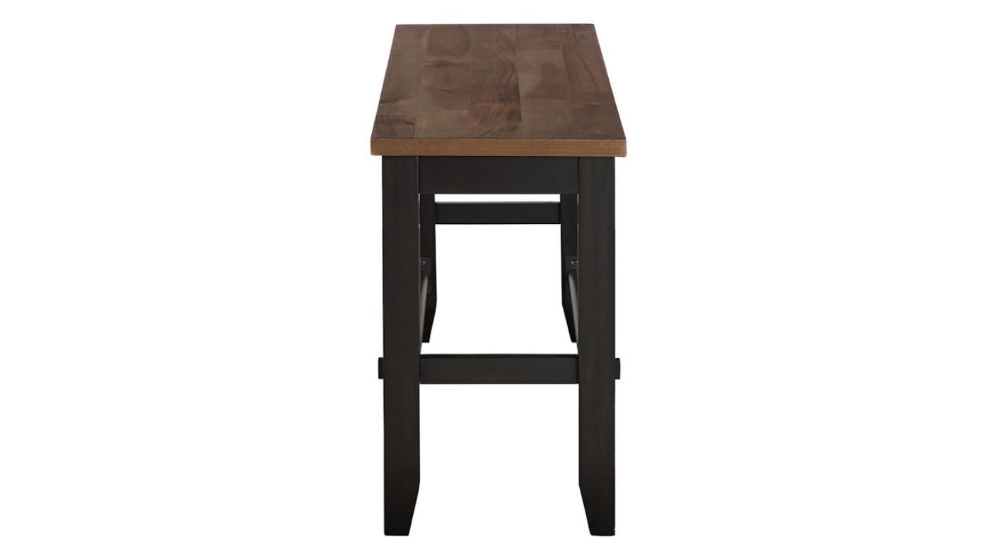 Picture of Bermuda 6-Piece Counter Table Set - Black with Brown Top