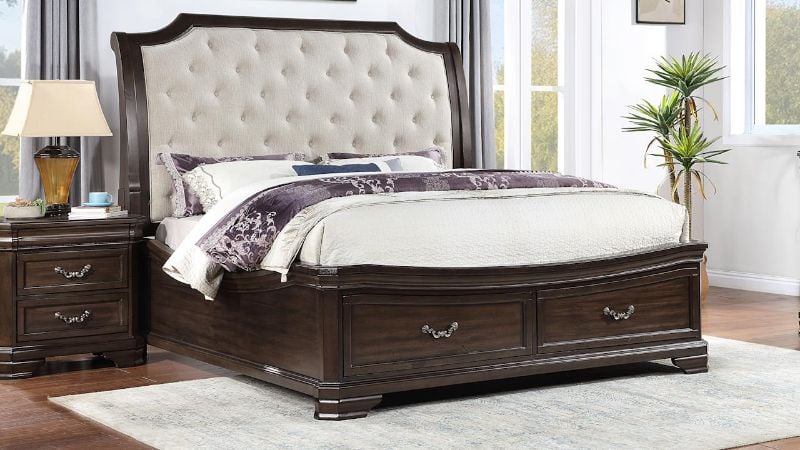 Picture of Lyndhurst King Storage Bed - Brown