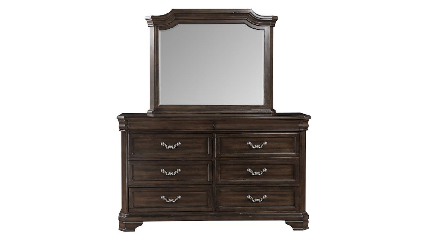 Picture of Lyndhurst Dresser with Mirror - Brown