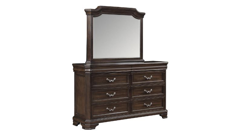 Picture of Lyndhurst Dresser with Mirror - Brown