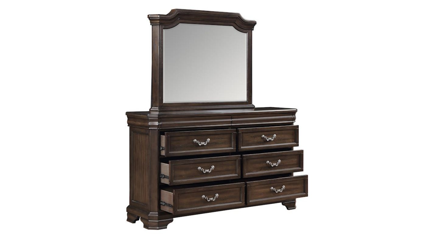 Picture of Lyndhurst Dresser with Mirror - Brown