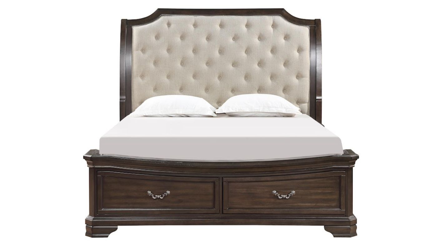 Picture of The Lyndhurst Queen Storage Bedroom Set - Brown