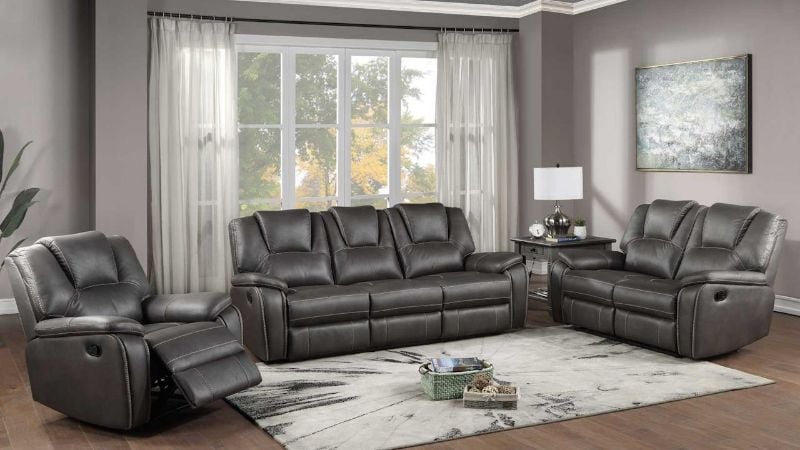 Picture of Katrine Reclining Sofa Set - Gray