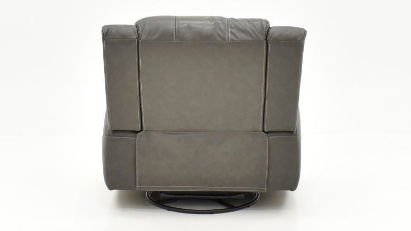 Picture of Hayley Leather Power Swivel Glider Recliner - Gray