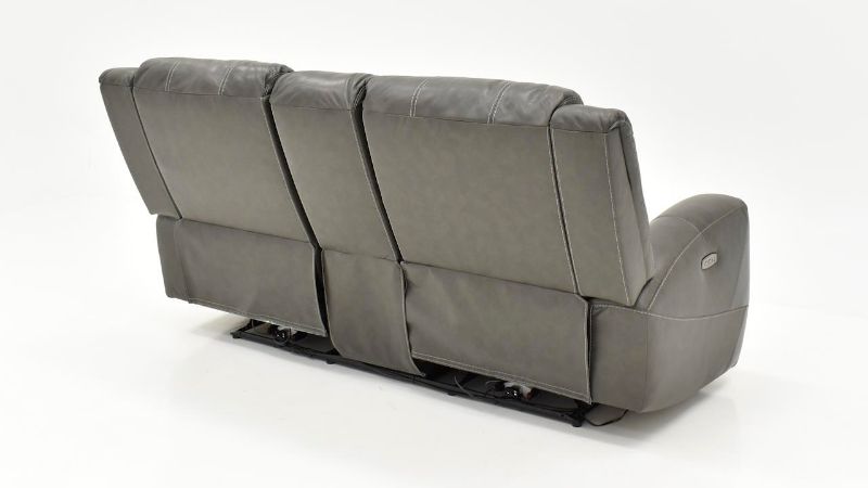 Picture of Hayley Leather Power Loveseat - Gray