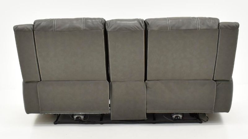 Picture of Hayley Leather Power Loveseat - Gray