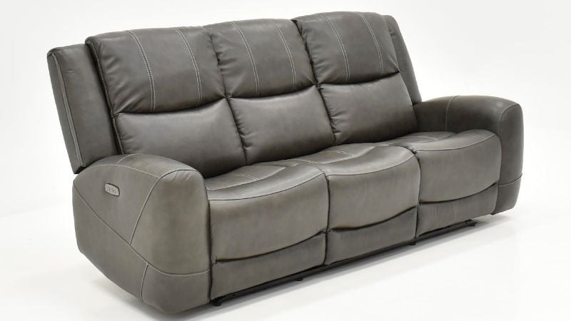 Picture of Hayley Leather Power Sofa - Gray