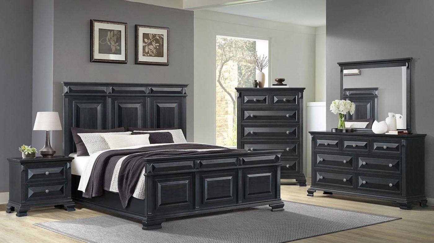Picture of Bridgestone Queen Panel Bedroom Set - Black