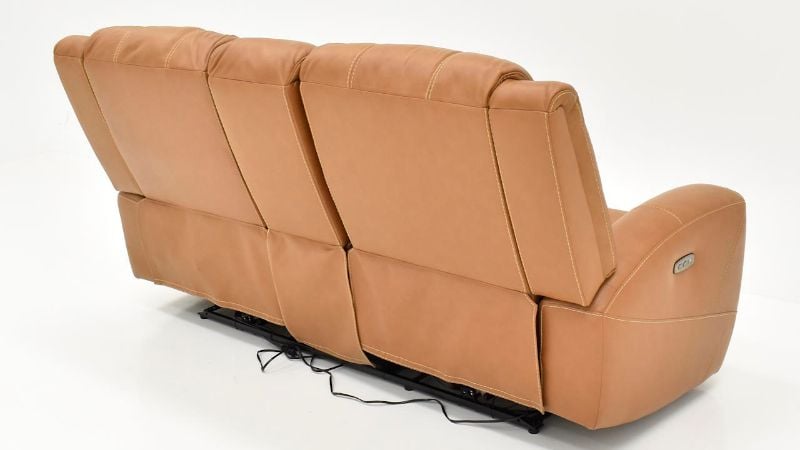 Picture of Hayley Leather Power Loveseat - Brown