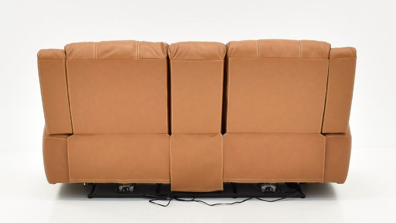 Picture of Hayley Leather Power Loveseat - Brown