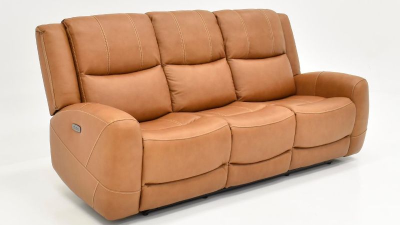 Picture of Hayley Leather Power Sofa - Brown