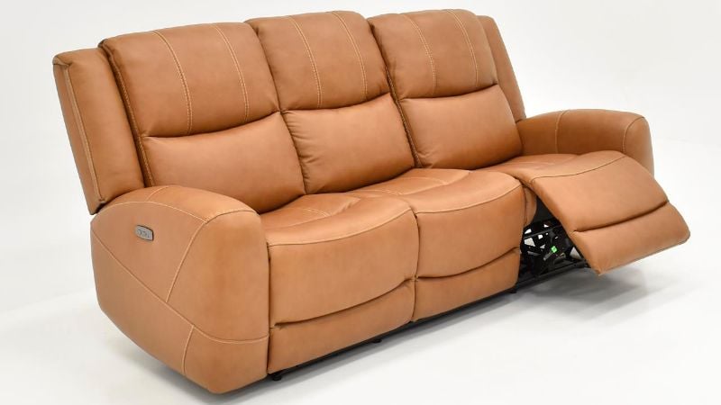 Picture of Hayley Leather Power Sofa - Brown