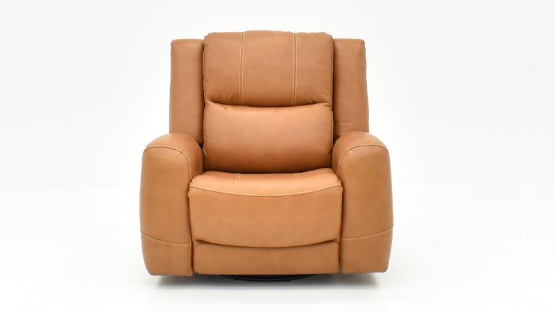 Picture of Hayley Leather Power Swivel Glider Recliner - Brown