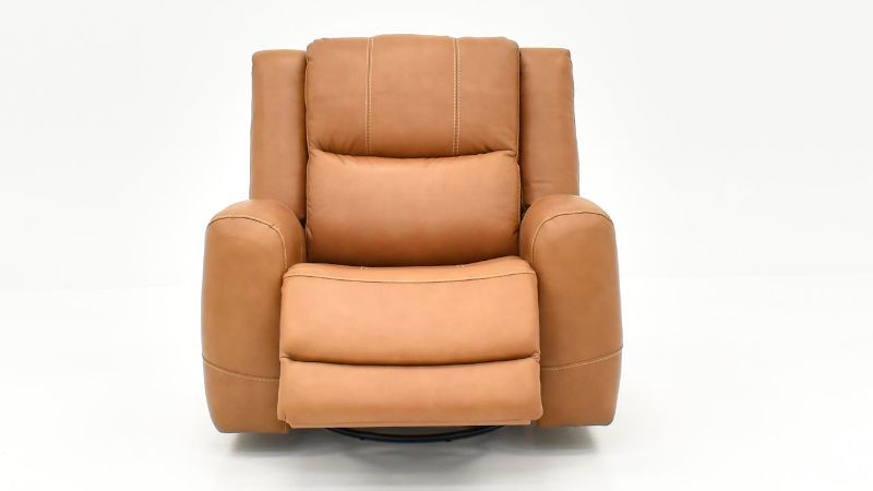 Picture of Hayley Leather Power Swivel Glider Recliner - Brown