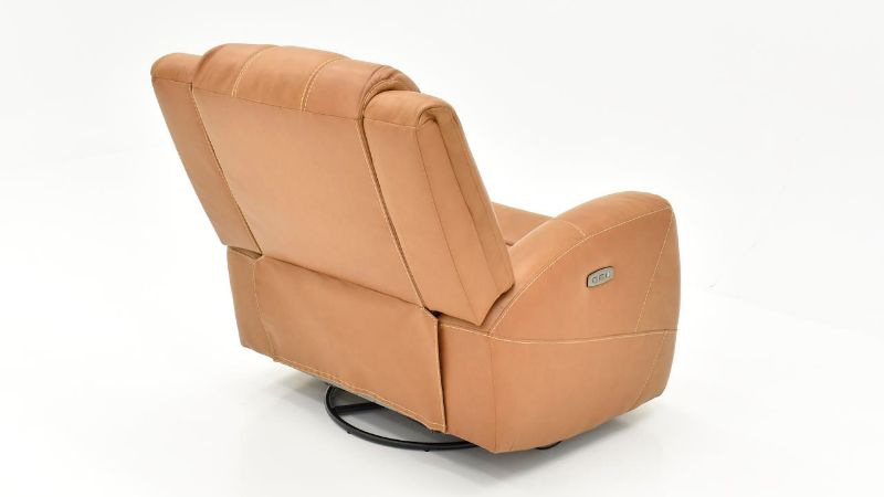 Picture of Hayley Leather Power Swivel Glider Recliner - Brown