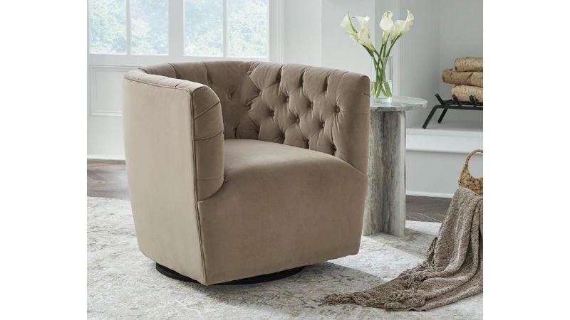 Picture of Hayesler Swivel Accent Chair - Cocoa