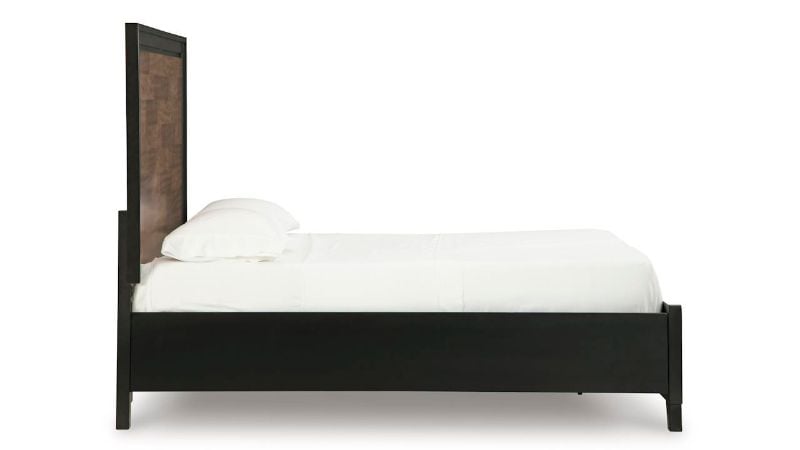 Picture of Kraeburn Queen Storage Bed - Black with Wood Accent