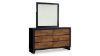 Picture of Kraeburn Dresser with Mirror - Black with Wood Accent