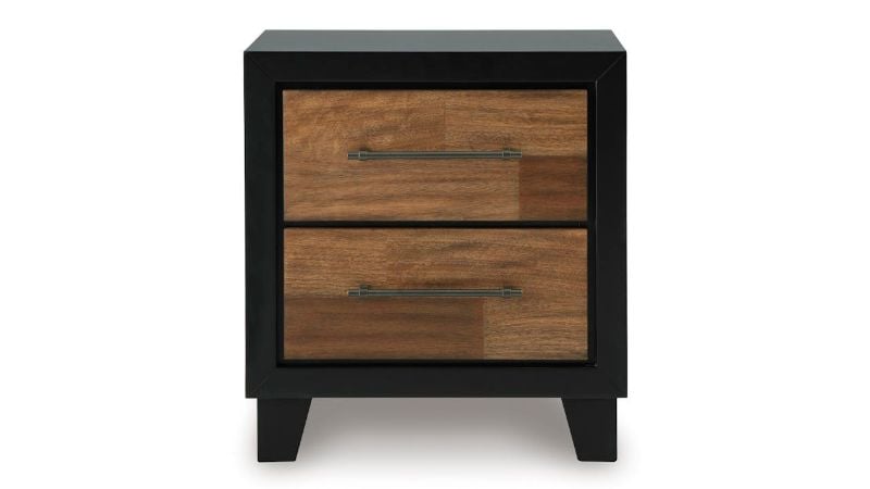 Picture of Kraeburn Nightstand - Black with Wood Accent