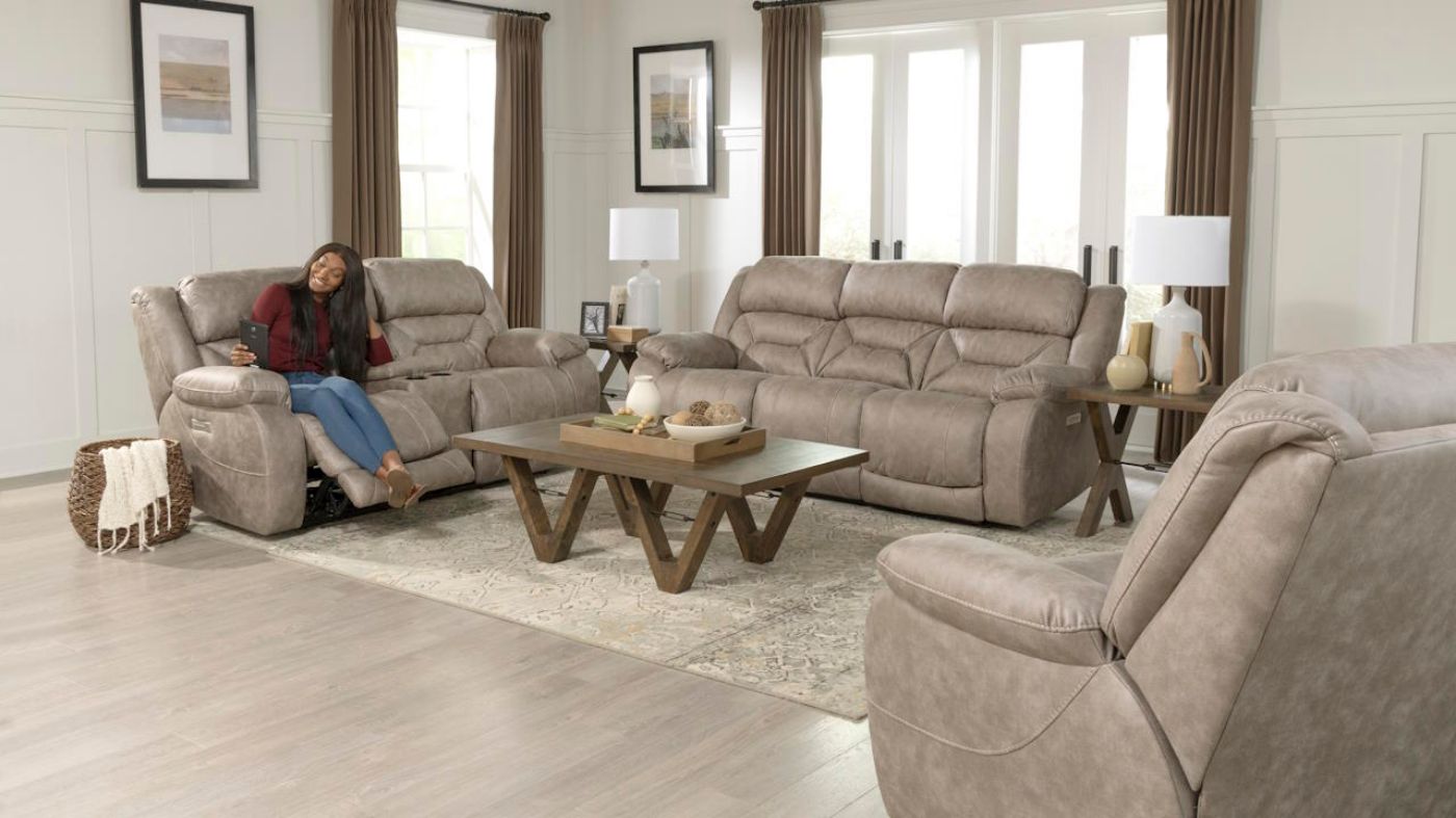 Picture of Skywalker Power Reclining Sofa Set - Fog