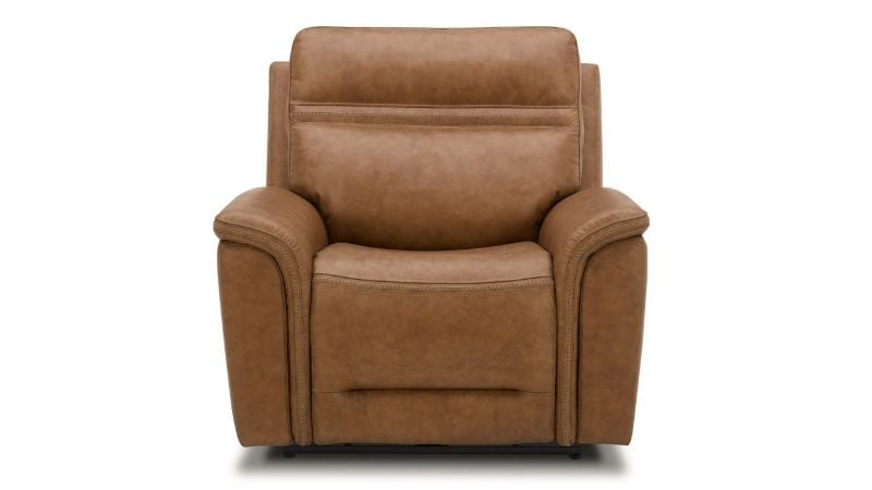 Picture of Cooper Power Leather Sofa Set - Camel