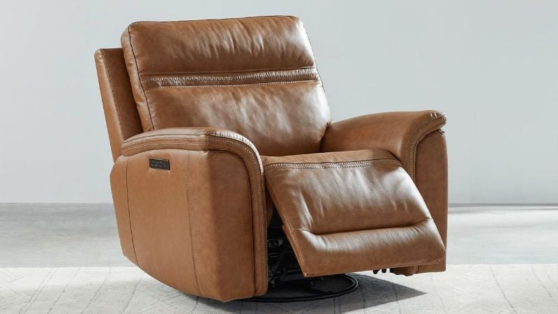 Picture of Cooper Power Leather Recliner - Camel