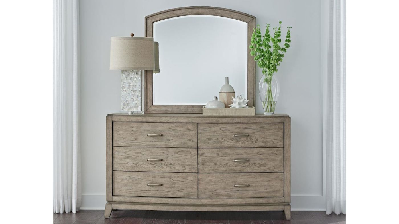 Picture of Avalon Dresser with Mirror - Beige