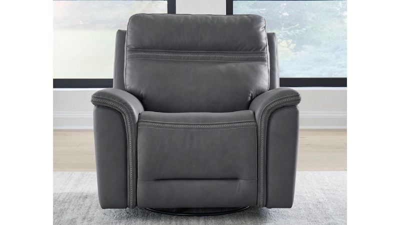 Picture of Cooper Power Leather Recliner - Gray