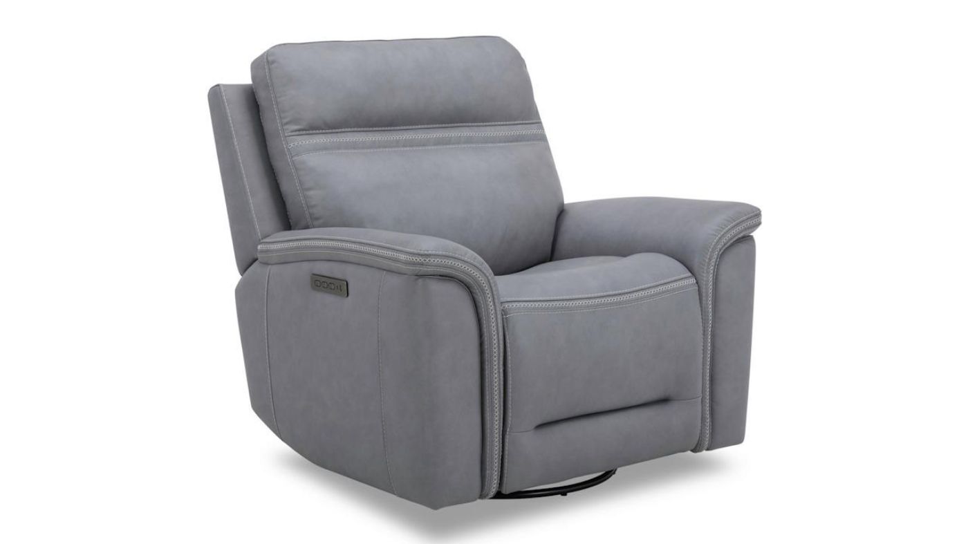 Picture of Cooper Power Leather Recliner - Gray