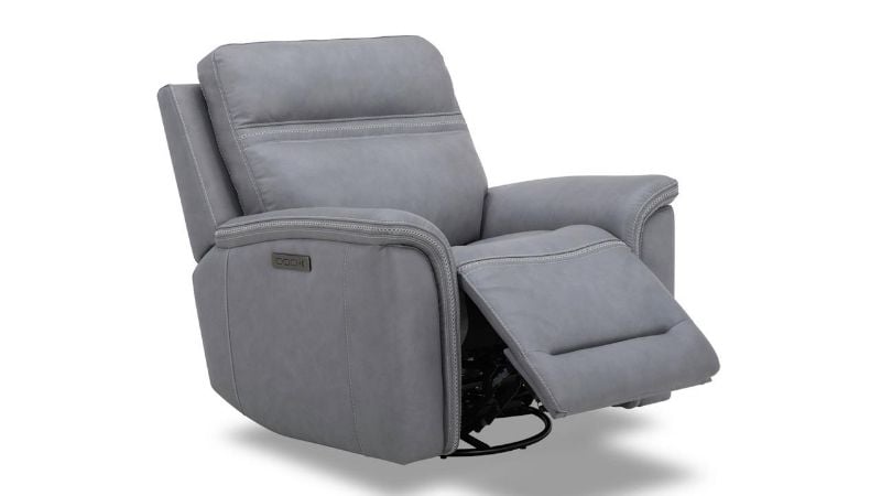 Picture of Cooper Power Leather Recliner - Gray