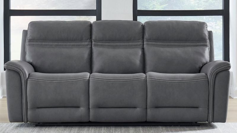 Picture of Cooper Power Leather Sofa - Gray