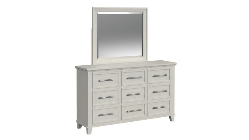 Picture of Canterbury Dresser with Mirror - White