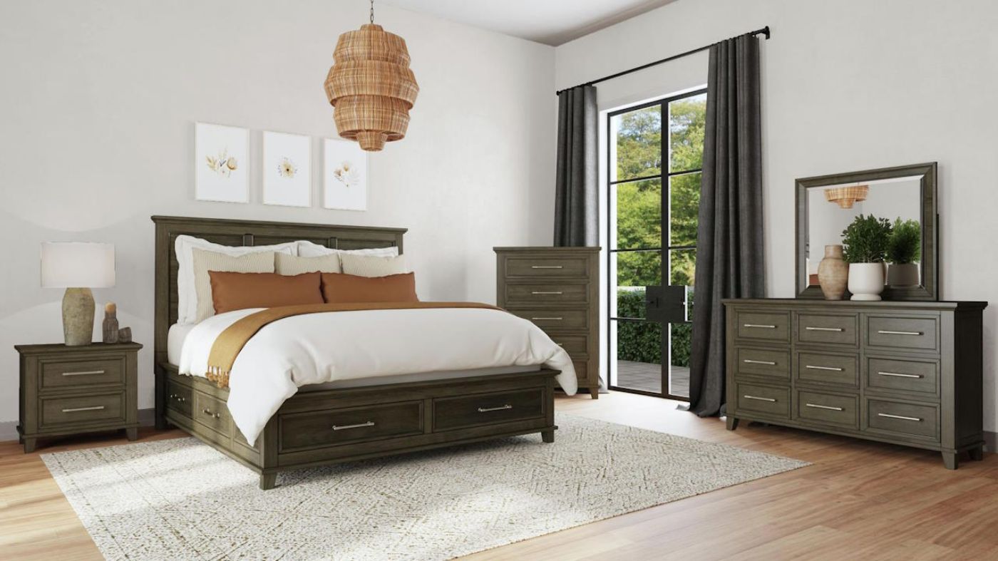 Picture of Canterbury Queen Bedroom Set - Gray