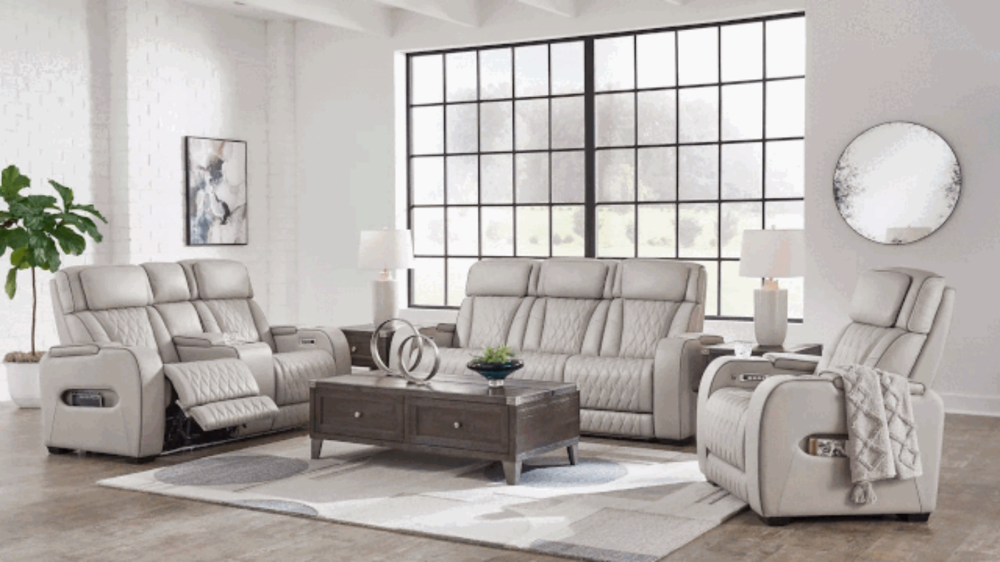 Picture of Boyington Power Leather Sofa Set