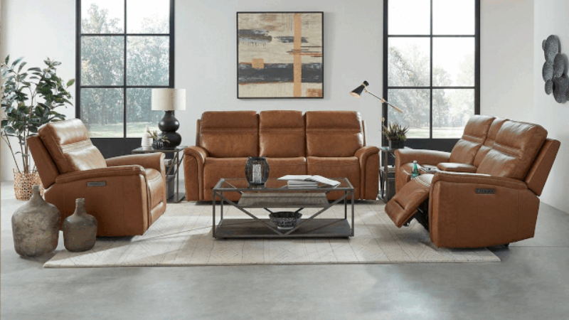 Picture of Cooper Power Leather Sofa Set