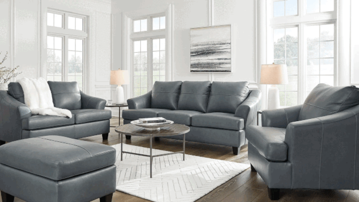 Picture of Genoa Leather Living Room Sofa Set