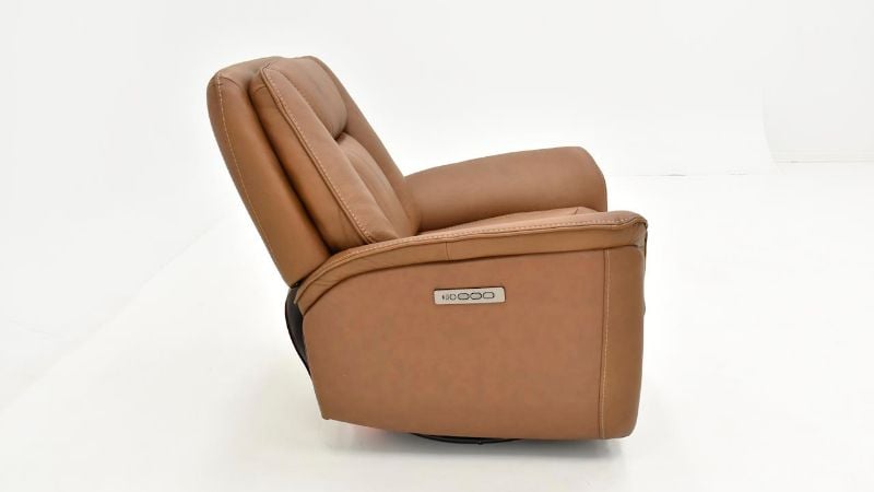 Picture of Shagbark Swivel Power Recliner - Walnut