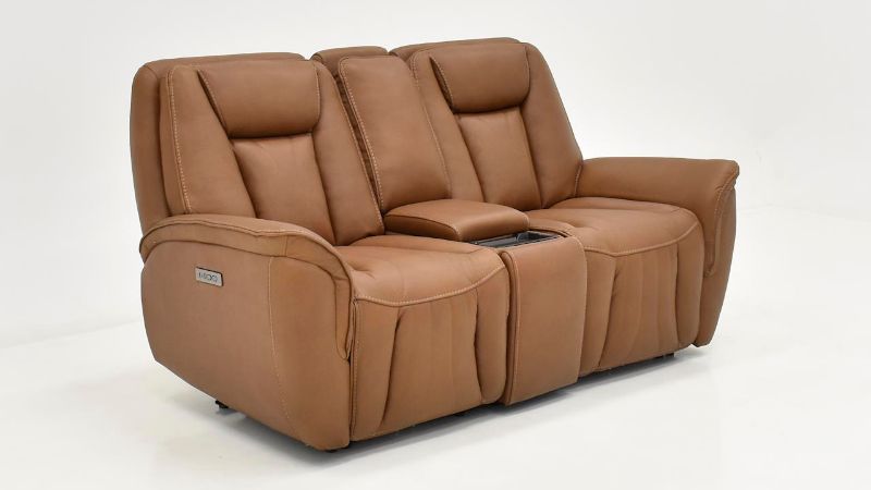 Picture of Shagbark Power Loveseat - Walnut