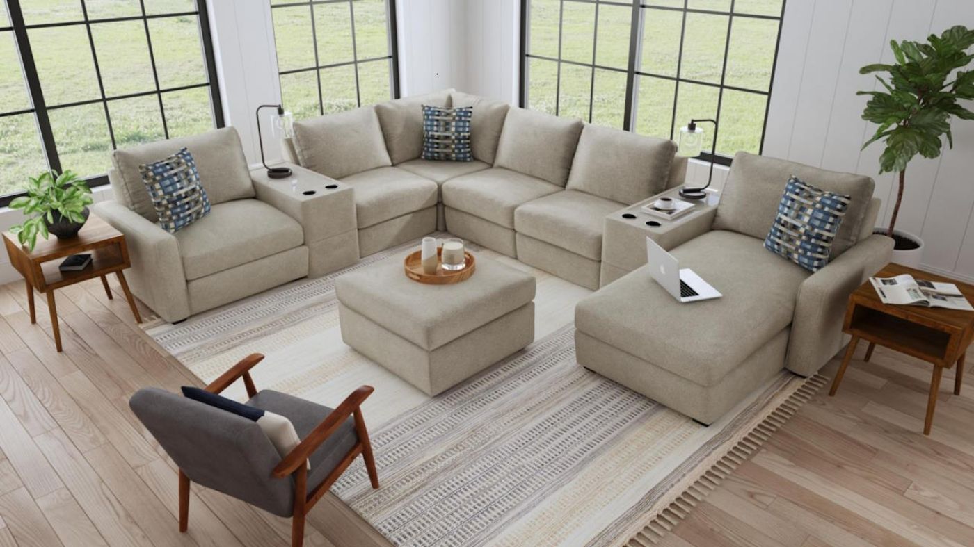 Picture of Select Modular 8-piece Sectional - Light Gray