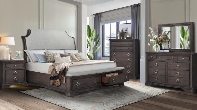 Picture of Valerie Queen Storage Bedroom Set - Brown