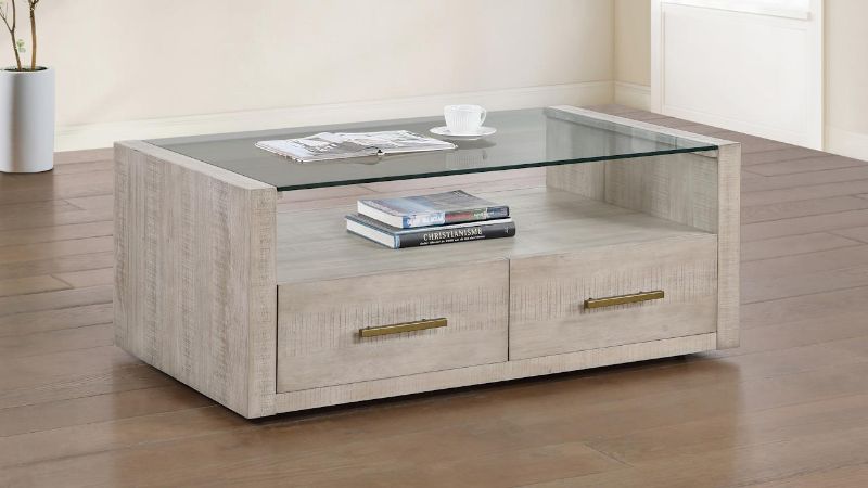 Picture of Garland Glass Coffee Table - White