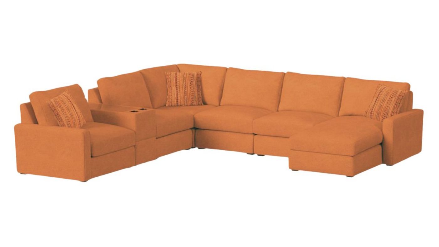 Picture of Select Modular 7-piece Sectional - Orange