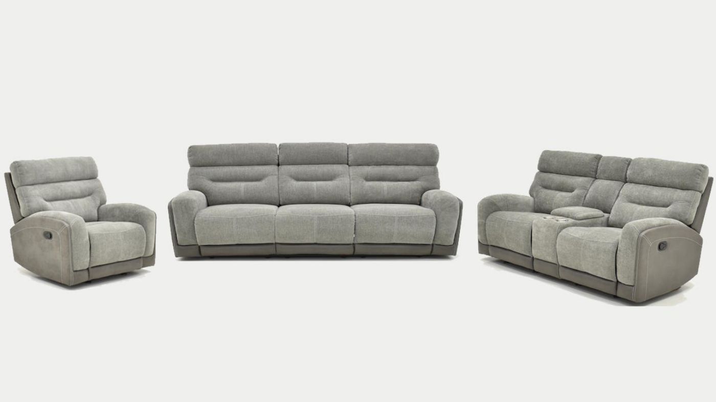 Picture of Main Street Reclining Sofa Set - Gray