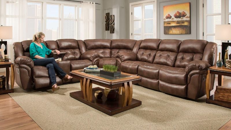 Picture of Padre Sectional Sofa - Brown