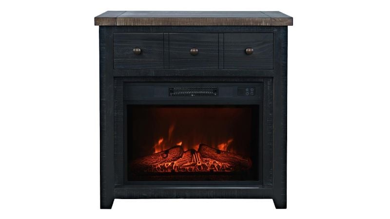 Picture of Hearthside Fireplace - Black with Brown Top