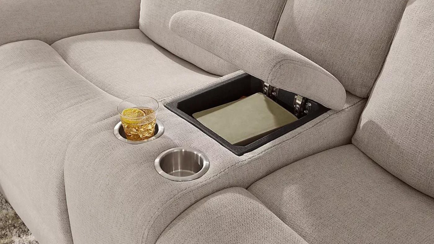 Picture of Katherine Power Loveseat - Off White