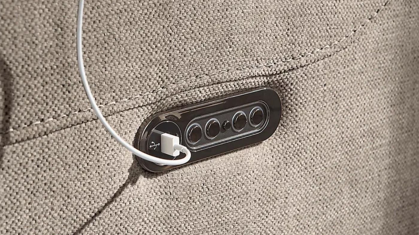 Picture of Katherine Power Loveseat - Off White