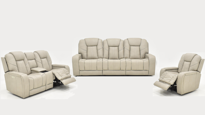 Picture of Alpha Power Sofa Set - Dove