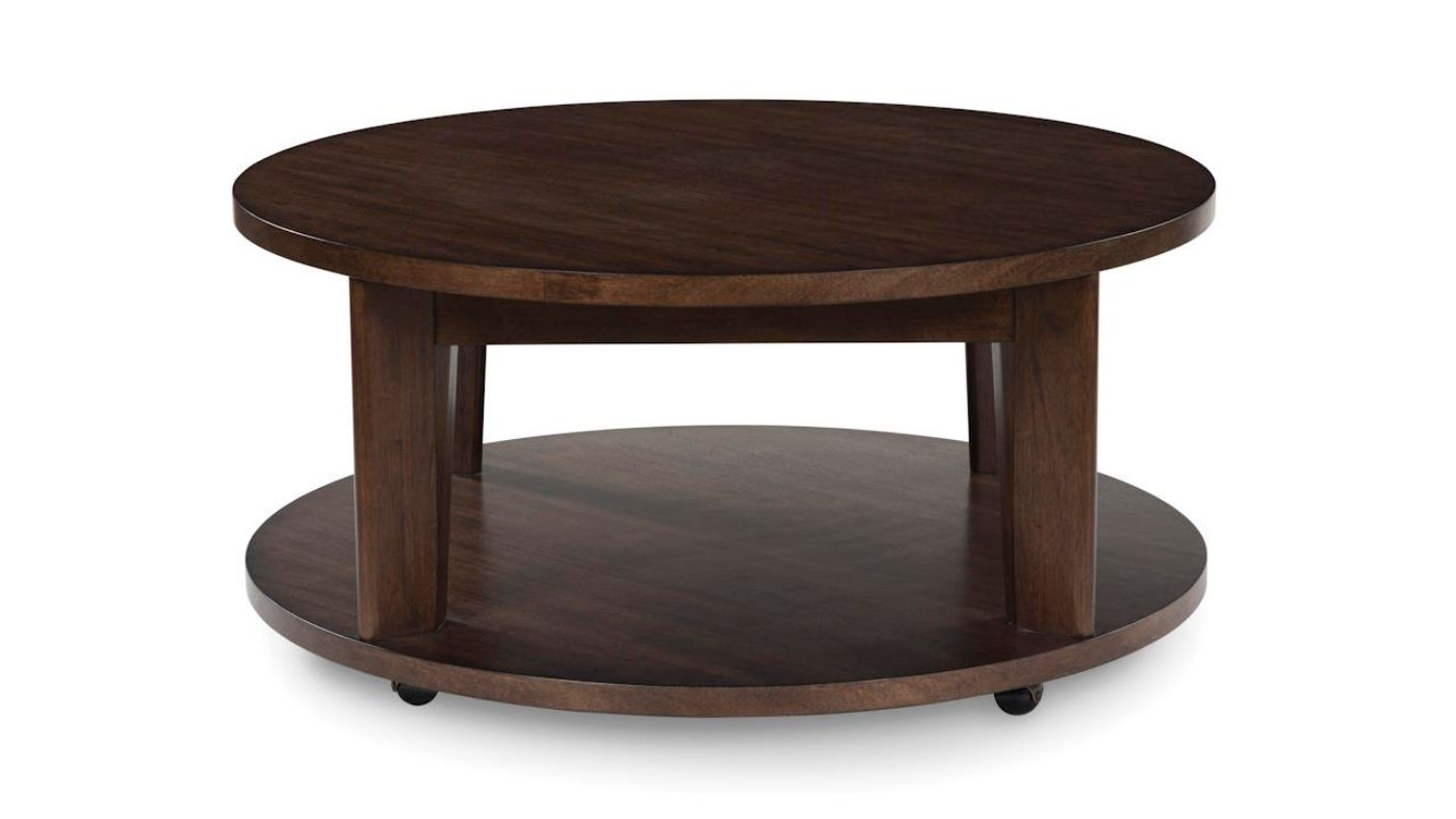 Picture of Korestone Round Cocktail Table - Dark Brown