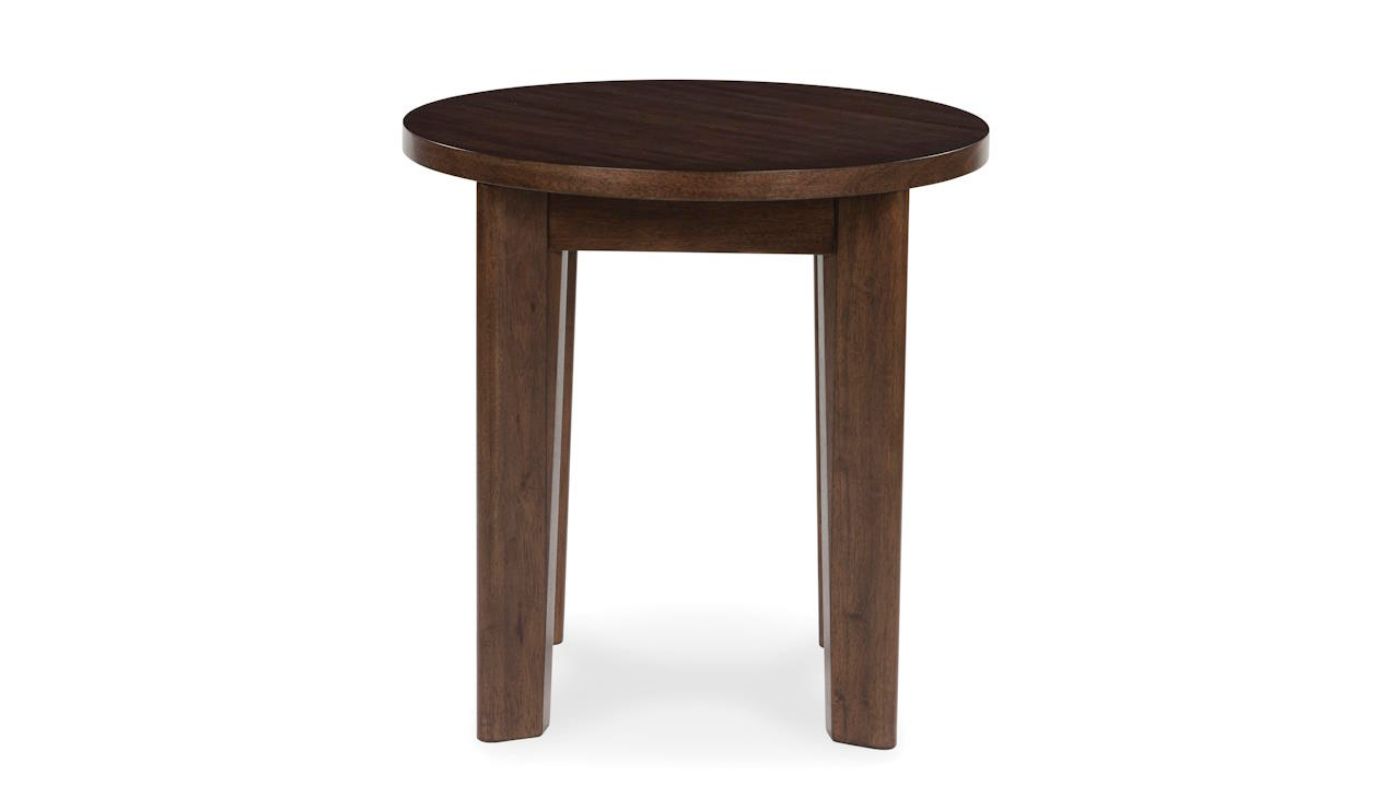 Picture of Korestone Round End Table - Dark Brown